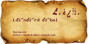 Lénárd Ábel névjegykártya