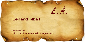 Lénárd Ábel névjegykártya