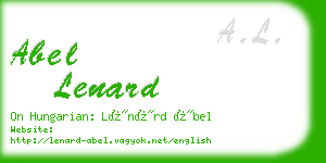 abel lenard business card